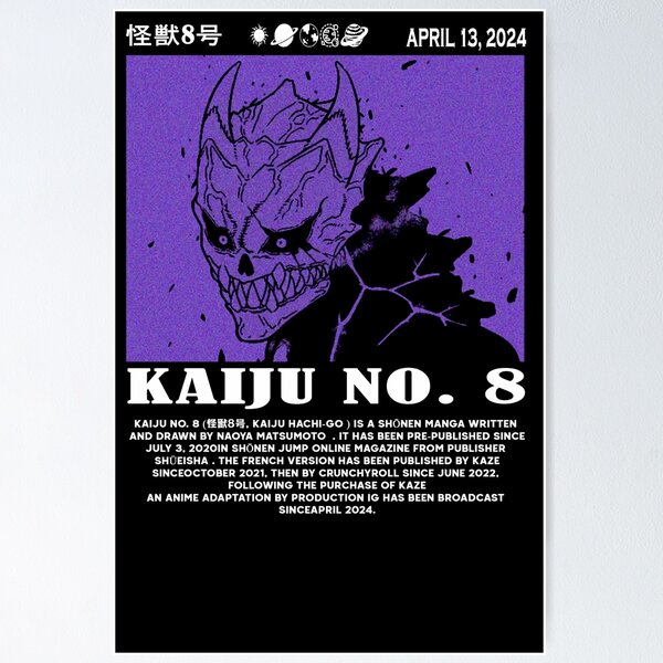 Kaiju No. 8  Poster   product Offical kaiju no 8 Merch