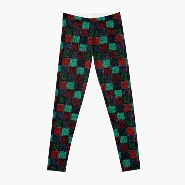 Rustic Red Green and Blue Patchwork Leggings   product Offical kaiju no 8 Merch